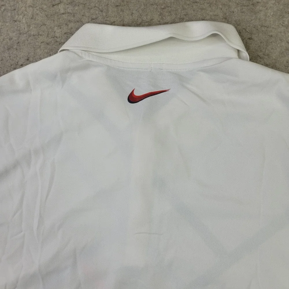 Nike Golf Tour Performance Polo Shirt Mens XL White Geometric Short Sleeve